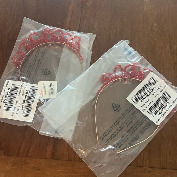 Crewcuts X J.Crew Girls' Red beaded Princess tiara Gold headband NEW Party - Picture 2 of 5